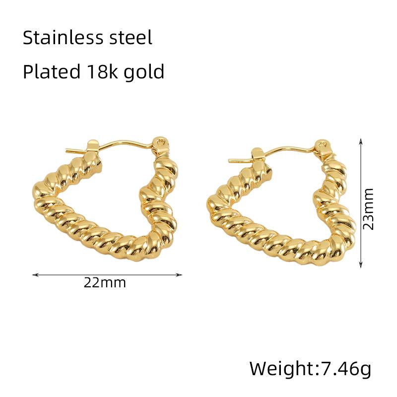 2026 Irregular Earrings Women's Niche Thread Love Retro Temperament Fashion Earrings Ear Buckle