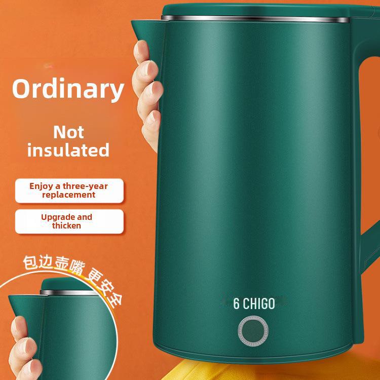 Chigo Electric Kettle: Double-Layer, Anti-Scalding, Auto Power-Off, Constant Temperature.