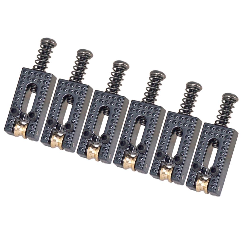 Electric Guitar Bridge Saddle Zinc Alloy Locked String Roller Saddle Accessory Replacement for Electric Guitar Parts