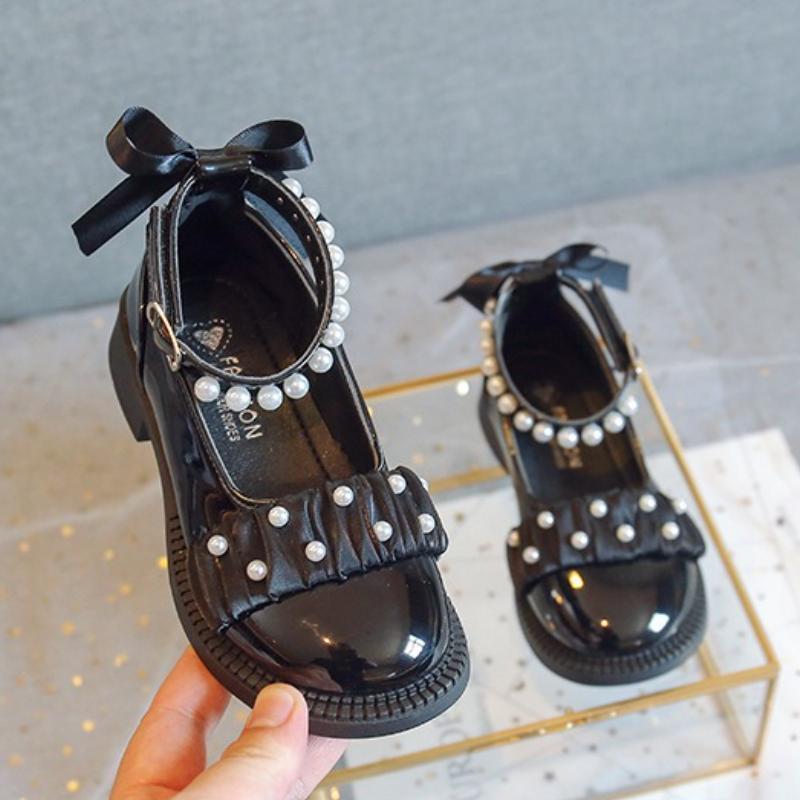 spring new girls' leather shoe soft soled kids shoes fashion mary jane shoes girls' single shoe anti slip girl princess shoes