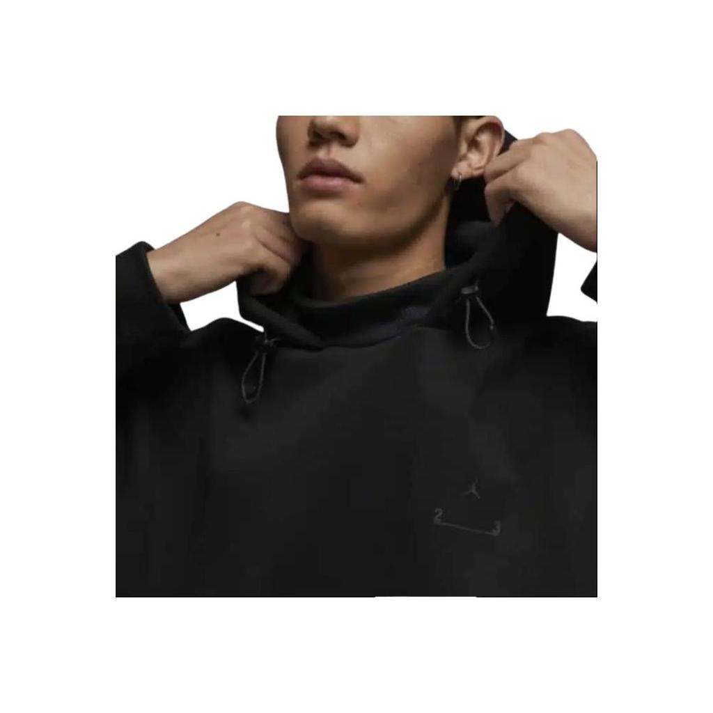 Jordan Engineered Solid Color Letter Print Hooded Fleece Sweatshirt Men sweatshirt Black DV7682-010