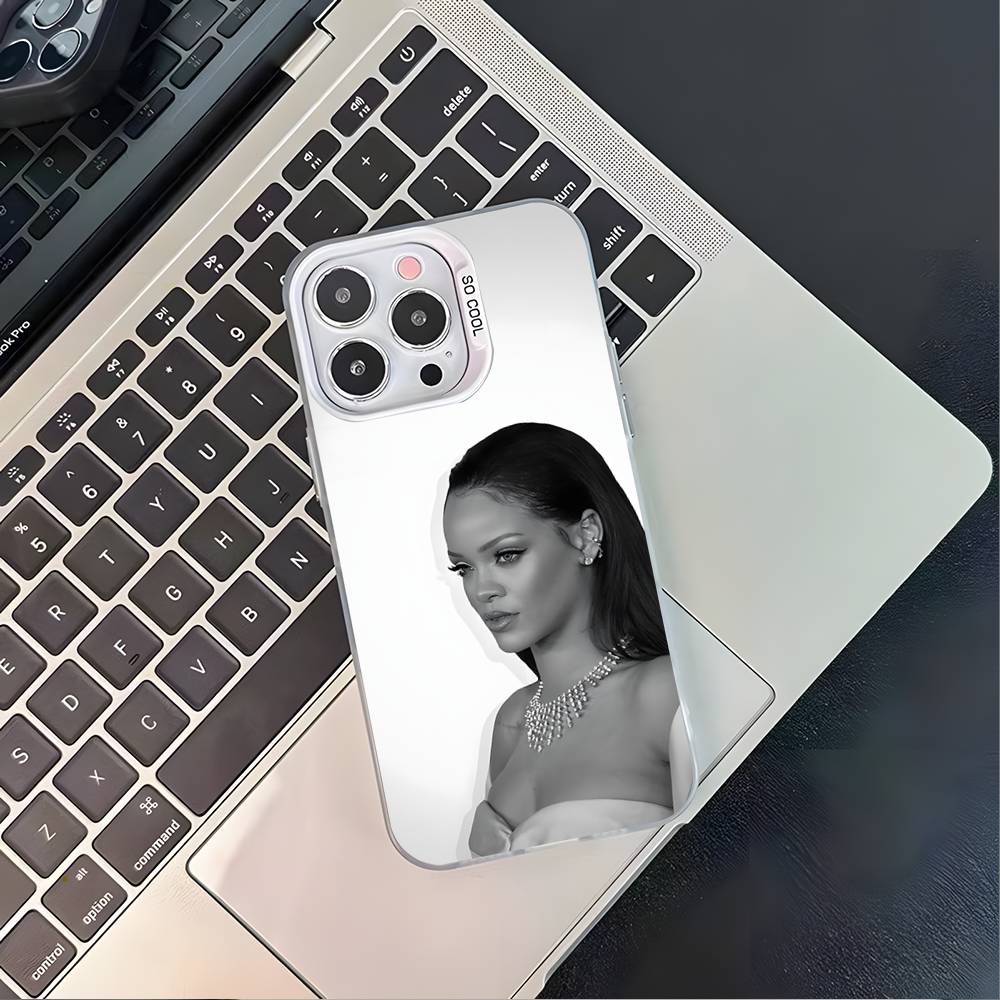 

singer R-Rihannas For iPhone 17,16,15,14,13,12,11,Mini,Pro,E,SE4,XS,MAX White Candy Matte Cover iPhone13mini