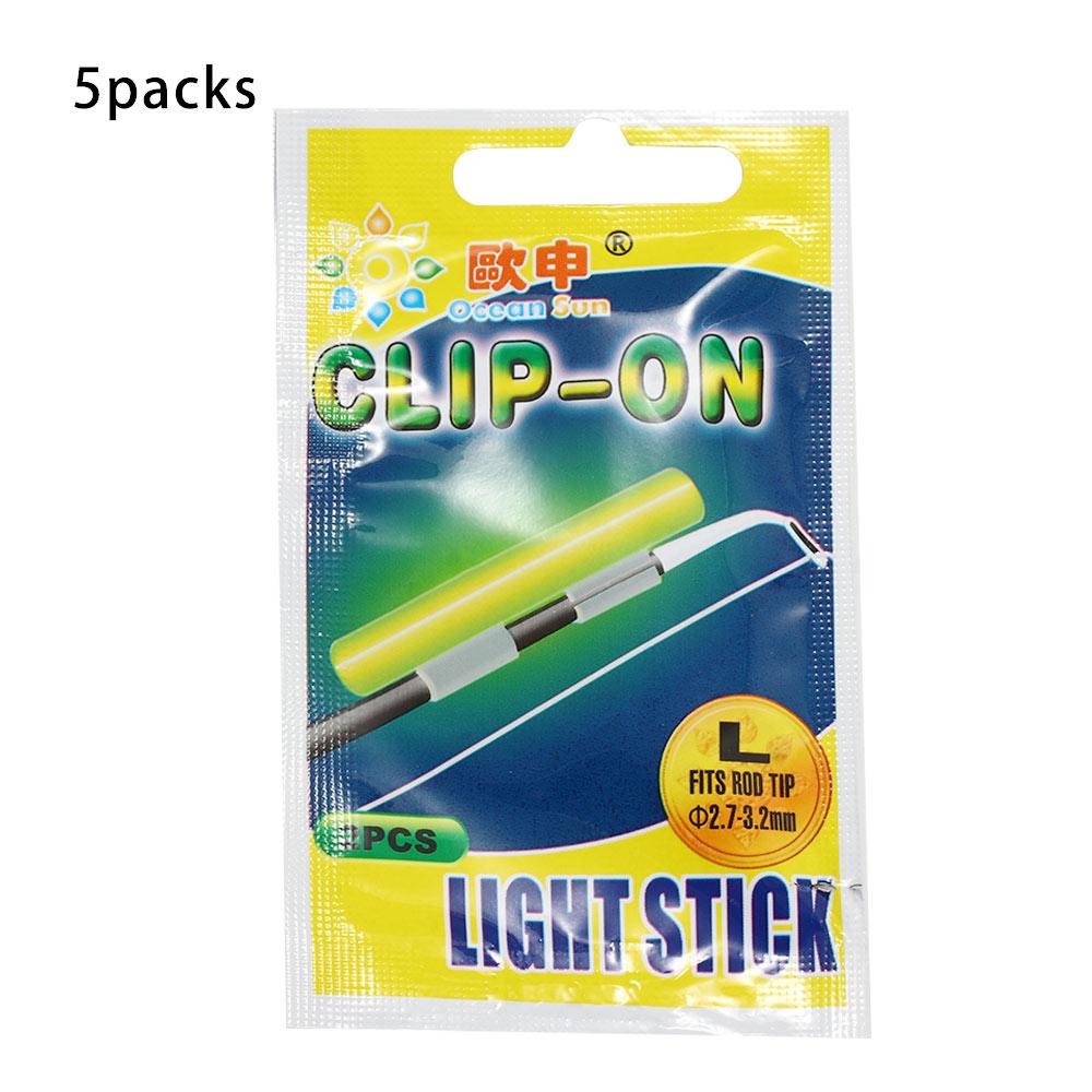 Lighting Green Clip On Fishing Rod Night Fishing Tackle Luminous Fishing Float Light Sticks Lightstick Glow Stick