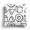 Nordic black and white simple geometric print pillow case home decoration bedroom room living room sofa cushion cover 45x45cm
