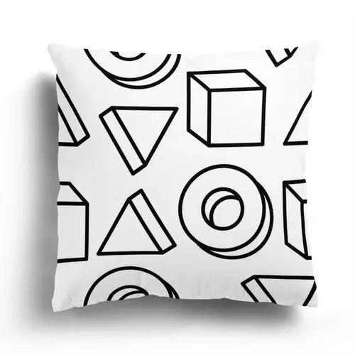 Nordic black and white simple geometric print pillow case home decoration bedroom room living room sofa cushion cover 45x45cm