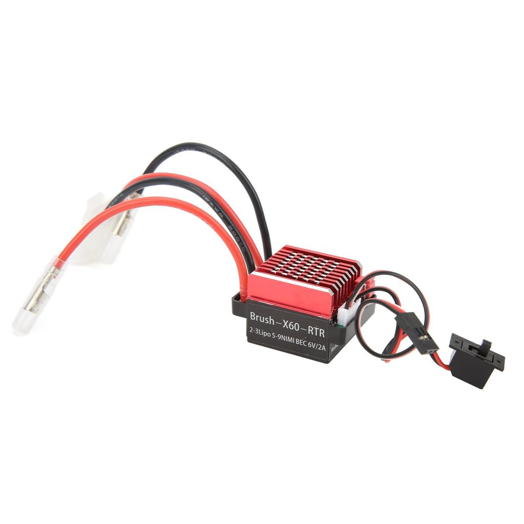 RC 60A Brushed ESC 6V 2A Electric Speed Controller for Traxxas for HSP for Redcat 1/10 RC Cars