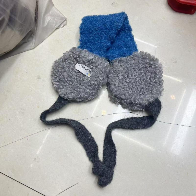 

Новые свернутые плюшевые цветные наушники для женщин, зимние дорожные теплые наушники, универсальная персонализированная шапка-пуловер на шнуровке