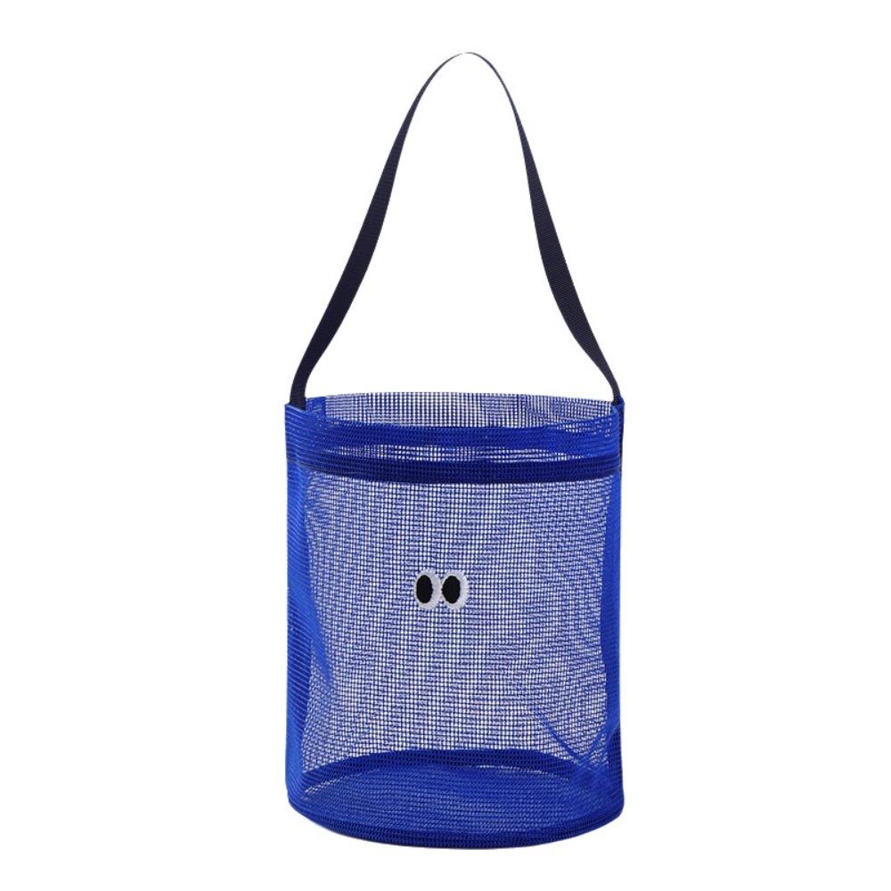 Carry Strap Mesh Beach Bucket Foldable Mesh Beach Bucket Bag Fashion Beach Toy Tote  Kids