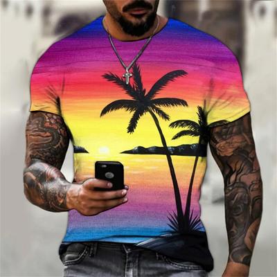 Short Sleeved Cartoon Casual Loose Fitting Clothing for Teenagers Summer 3D Digital Printing