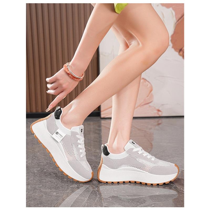 Women's  Mesh Platform Sneakers  Retro Thick Soled Casual Sports Shoes