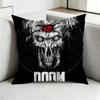 Game DDoomM Slayer  Square DoubleSided printed Pillow Case Bedroom Bedside Pillow Sofa Cushion Cover Gift
