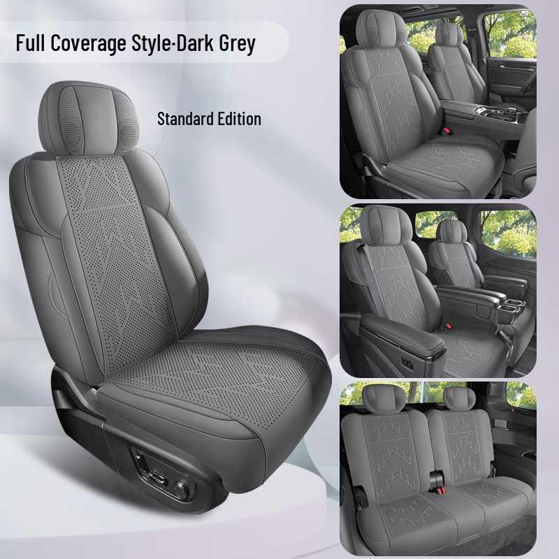 25 JiKe 009 All-Season Suede Car Seat Cushion with Full Coverage Ventilation for Sixth and Seventh Seats