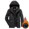 Mens Hooded Thick Warm Cotton Padded Jacket Winter Casual Loose Fit With Multiple Pockets