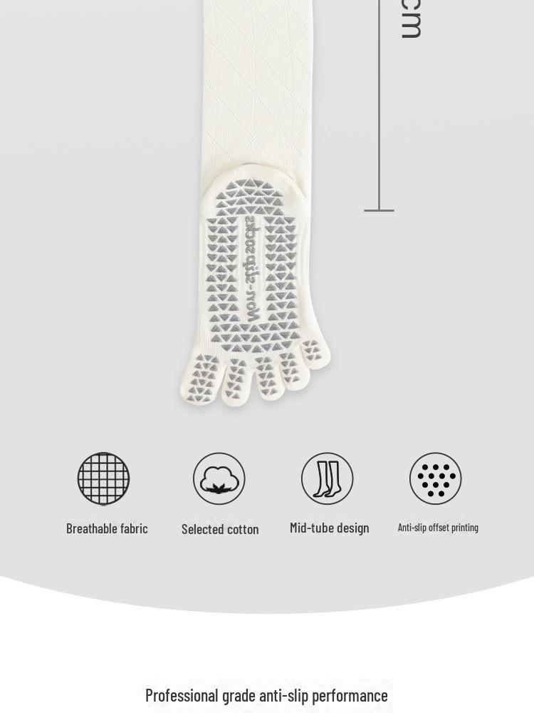 Women's Non-Slip Five-Toe Yoga & Pilates Socks