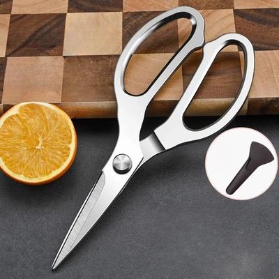1pc Fish Killing Scissors, Kitchen All-steel Chicken Bone Multifunctional Powerful Scissors, Household Barbecue Scissors