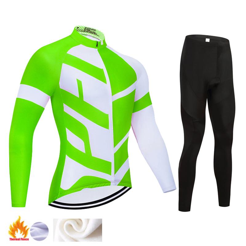 2025 Winter Thermal Fleece Cycling Jersey Set Mens Mountian Bicycle Clothes Wear Ropa Ciclismo Racing Team Bike Cycling Clothing