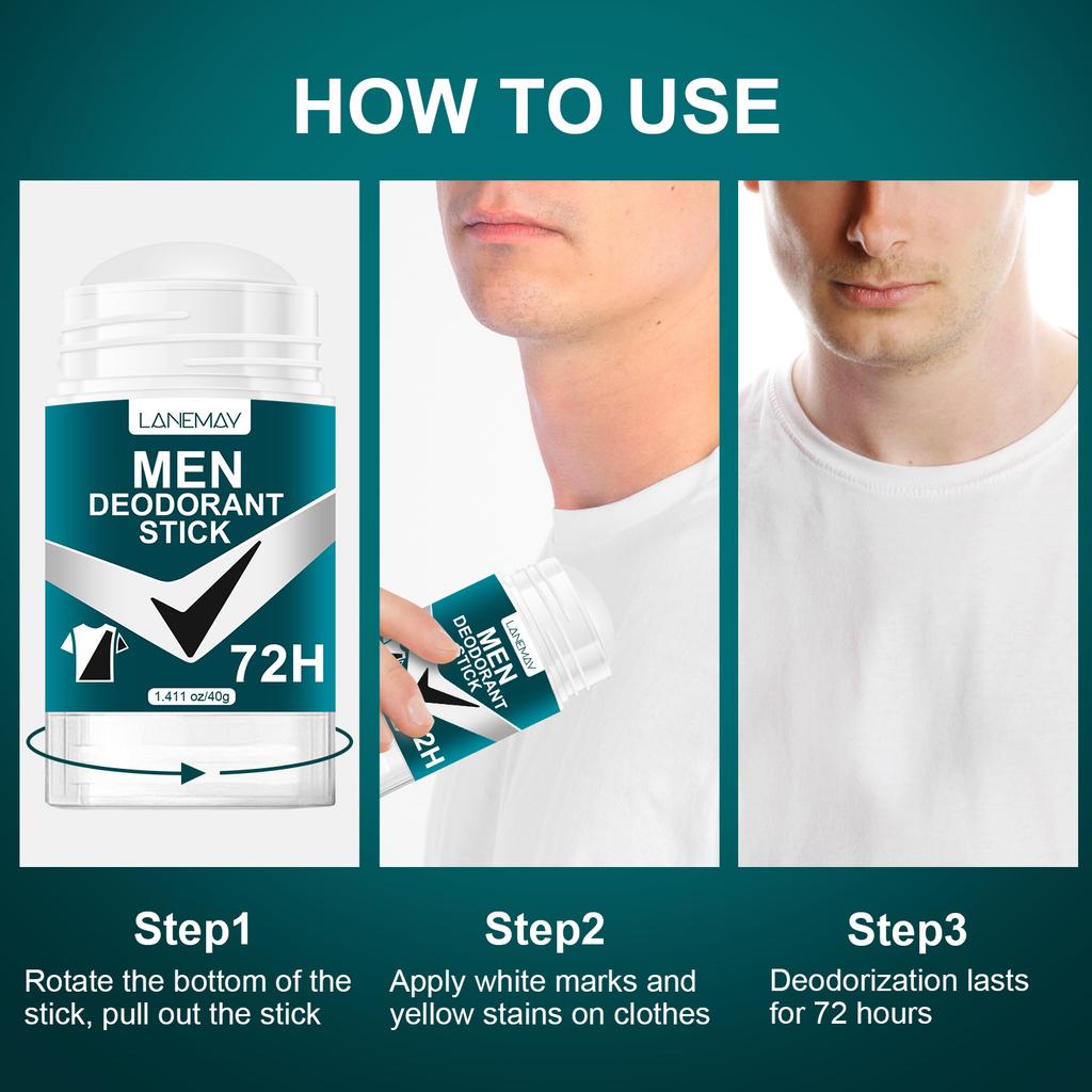 Men Eucalypt Deodorant Stick Anti Sweating Keep Drying Lasting Fragrance Remove Armpit Odor Underarm Refresh Sticks Refresh