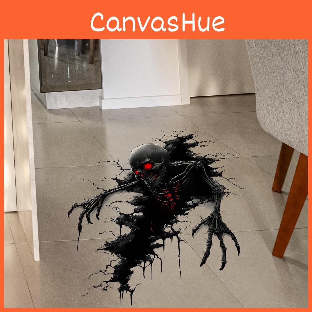 Scary Broken Halloween Wall Skeleton Office Living Room Home Stickers Decor