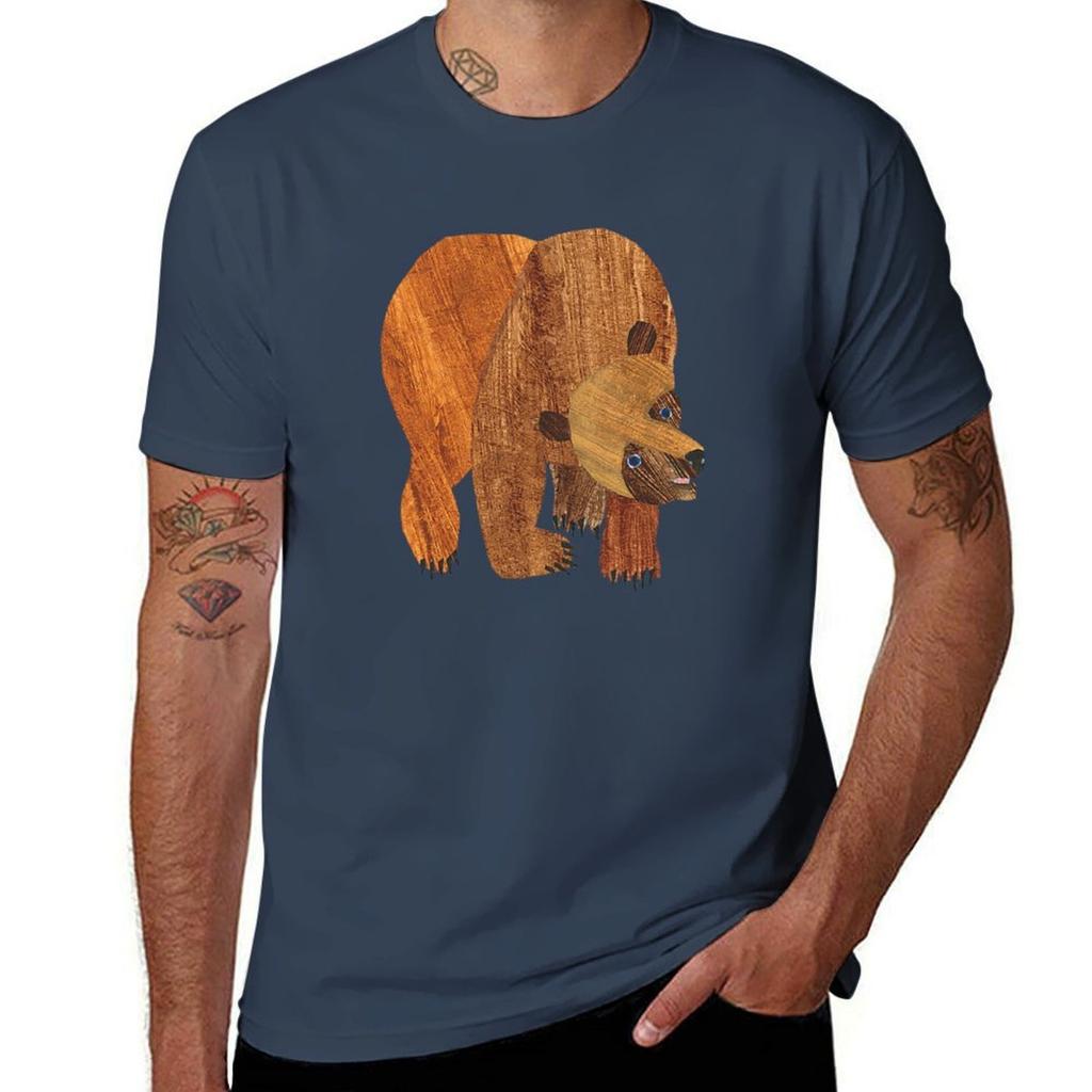 Das Große Braune Bär T-Shirt Lässig All-Match Kurzarm T-Shirt