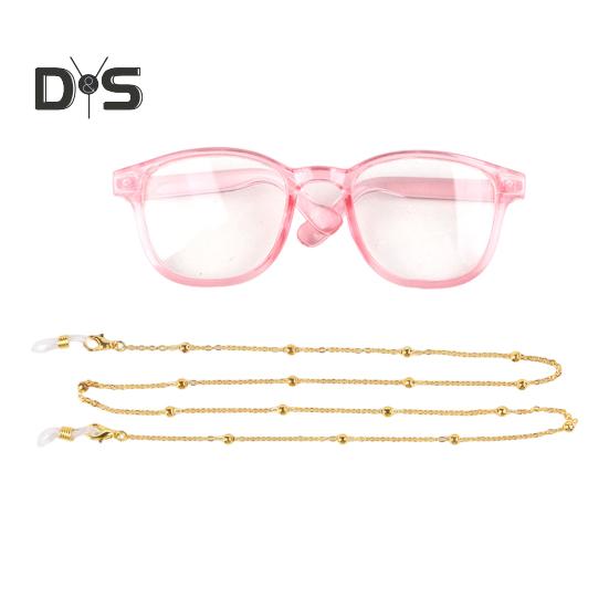Cat Sunglasses Retro Pet Glasses with Gold Chain for Cats Small Dogs Pet Dress-up Costume Accessories for Photos Cosplay Parties