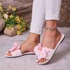 Luxury Pink Flower Holiday Beach Slippers Women 2026 Summer Comfortable Flat Heel Designer Sandals Plus Size 43 Woman's Sandals