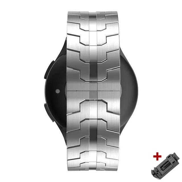 

Ремешок из нержавеющей стали 20 мм 22 мм для Samsung Galaxy Watch 6 Classic 43 47 мм 4 5 pro 40 44 мм 45 мм браслет для Huawei 4 Pro GT 3 2e 22mm серебряный