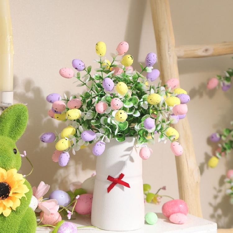 Set of 5 Foam Easter Eggs Planter for Festival Indoor Desktop Decoration Creative Safe Materials Practical Decorating