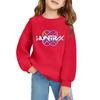 Kids' Long Sleeve Loose Pullover Letter Printed Round Neck Sweatshirt