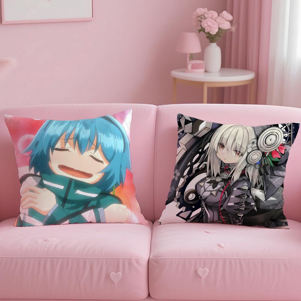 Scifi Anime Clockwork Planet Cushion Cover Soft EasyWash Pillow Case Versatile for Couch Bed Travel and Office