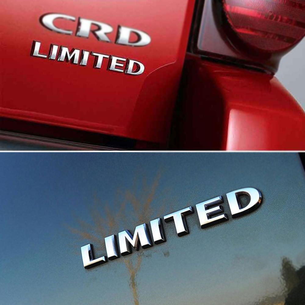 DSYCAR 1 Pezzo 3D Metallo LIMITED Parafango Laterale Posteriore Bagagliaio Emblema Badge Adesivo Decalcomanie per JEEP Wrangler Compass Commander Cherokee