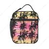 Sunset Black Palms Lunch Box - Insulated Lunch Bags for Women/Men/Girls/Boys Detachable Handle Lunchbox Meal Tote Bag