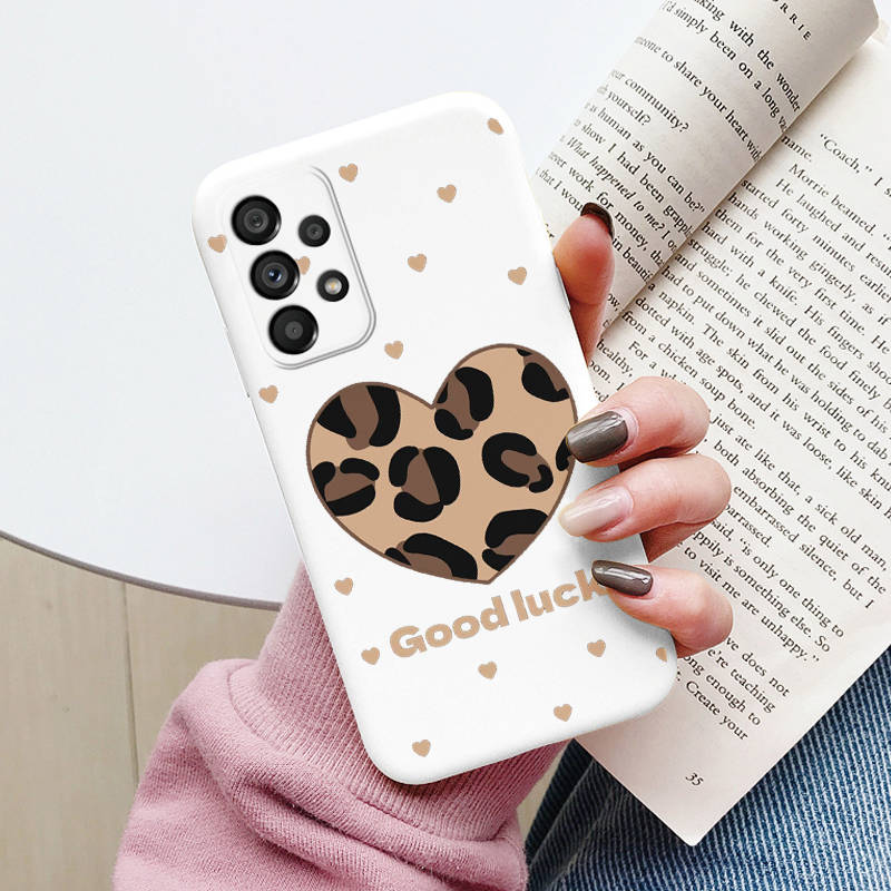Leopard Case For Samsung Galaxy A53 A12 5G M12 F12 A22 A22S A32 A52 A52S A06 A73 A23 A33 A13 A04S Cover Shockproof Soft Fundas