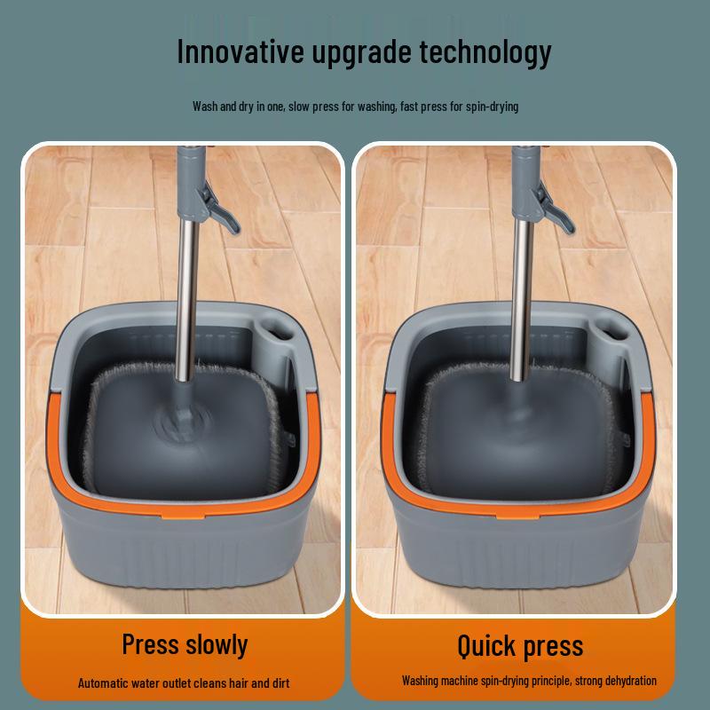 2025 Spin Mop: Hand-Free Cleaning with Wet/Dry Use and Clean/Dirty Separation
