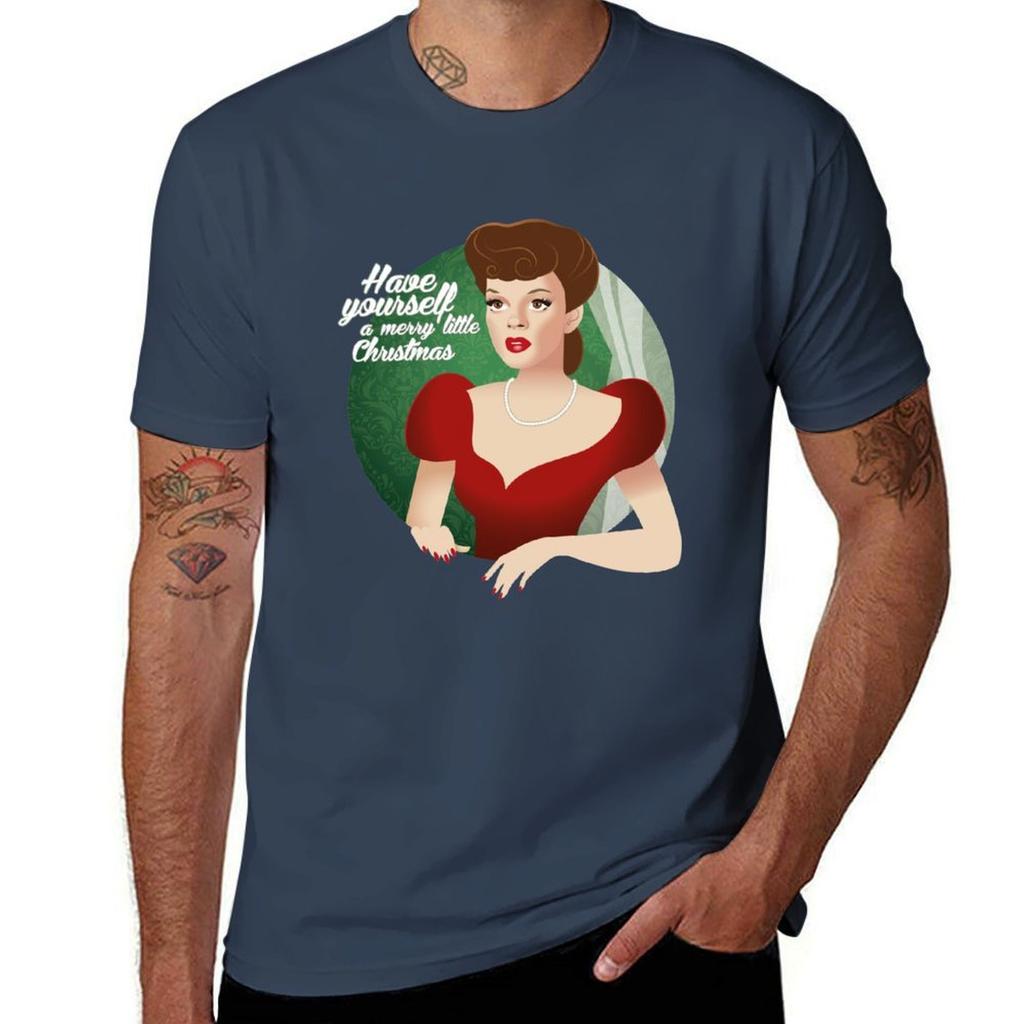 Have Yourself A Merry Little Christmas Tshirt Large Size Loose Casual Tee Tshirt