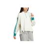 Adidas Originals Trefoil Colorblock Logo Print Drawstring Long Sleeve Sweatshirt Women Tops White IC8136