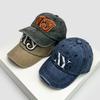 New Unisex Funny Embroidered Ny Letters Baseball Hats Sunshade Broken Versatile Distress Peaked Caps Fashion Outdoor Color Block