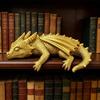 Resin Dragon Shaped Bookshelf Ornament: Western Fantasy Decor