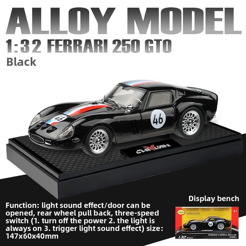 

Ferrari Classic Race Car Alloy Model With Light And Sound For Collectors чёрный