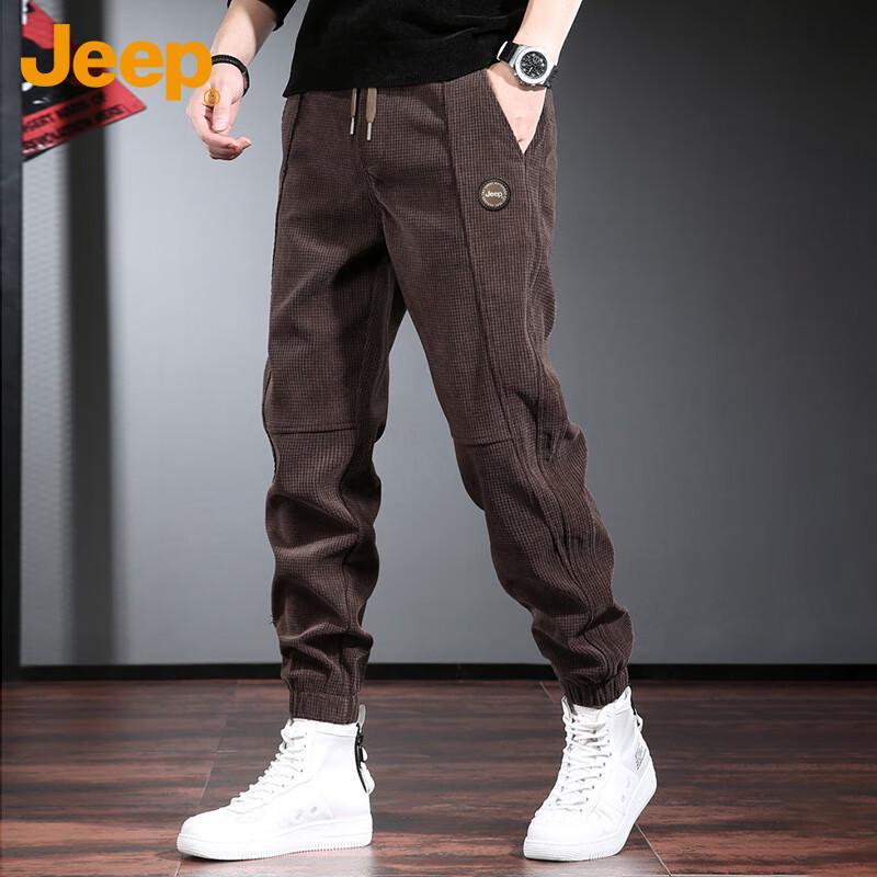 

JEEP Men s Loose Fit Corduroy Jogger Pants M