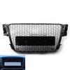 Car Front Bumper Grille Honeycomb Radiator Grille Grill Cover Compatible With A5 B8 8P0 2008-2012 8T0853651 Replacement Parts