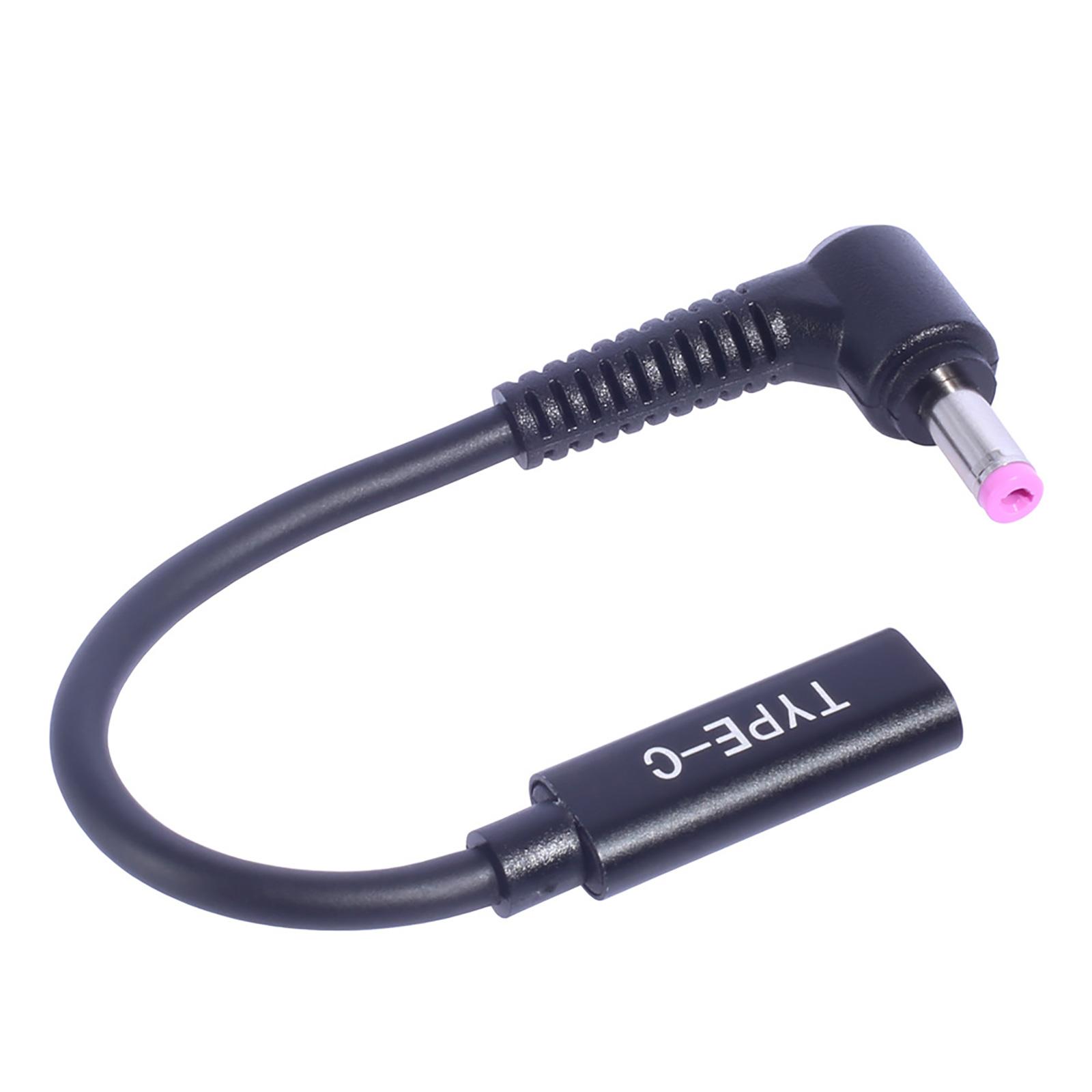 

Universal USB C to DC4817 Short Cable Female to Male Connector Power Conversion Wire Adapter Line for HP Compaq Laptops A