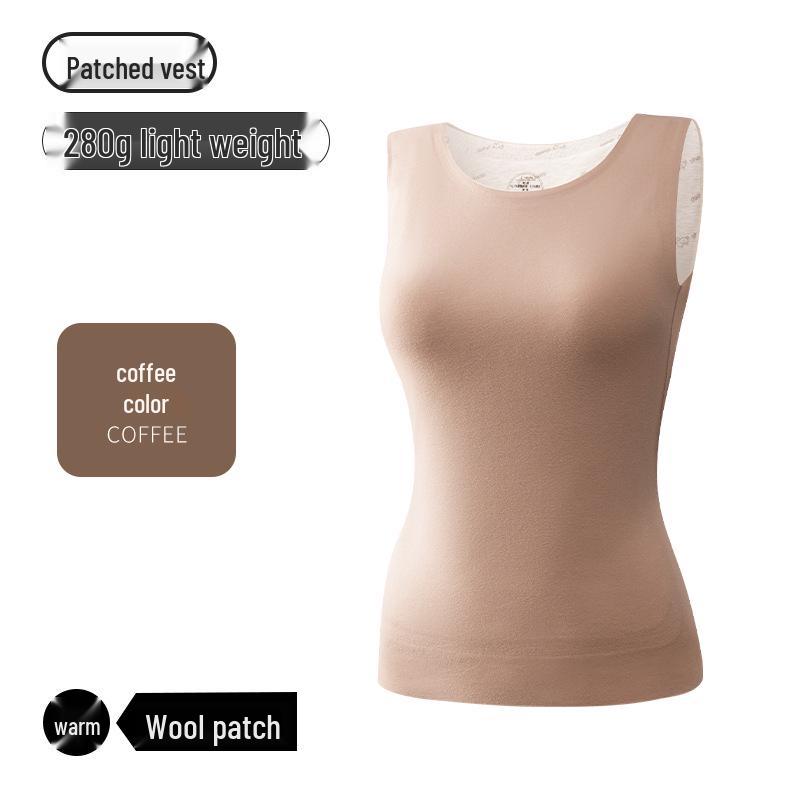 

Женский бесшовный антибактериальный зимний жилет из 100% чистой шерсти с нагрудными вкладышами. M (150-160 cm, 80-100 jin)