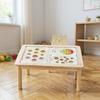 Hölzerne Montessori Sensorik-Tischplatte Kinder Buntes Ballsortierspiel Lernspielzeug für Kleinkinder Training der Feinmotorik Geschenk