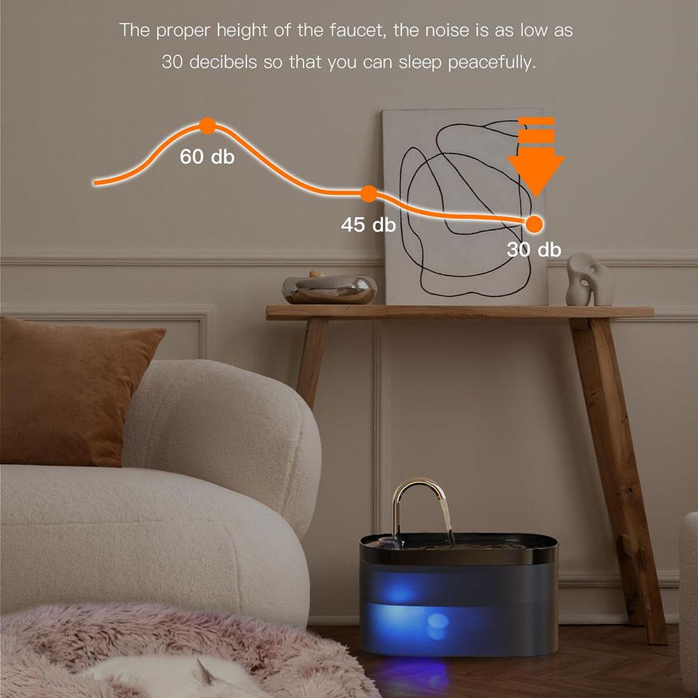 2.5L 5V USB Automatic Cat Dog Water Fountain With Faucet Dog Water Dispenser Transparent Filter Drinker Pet Sensor Drinking Bowl