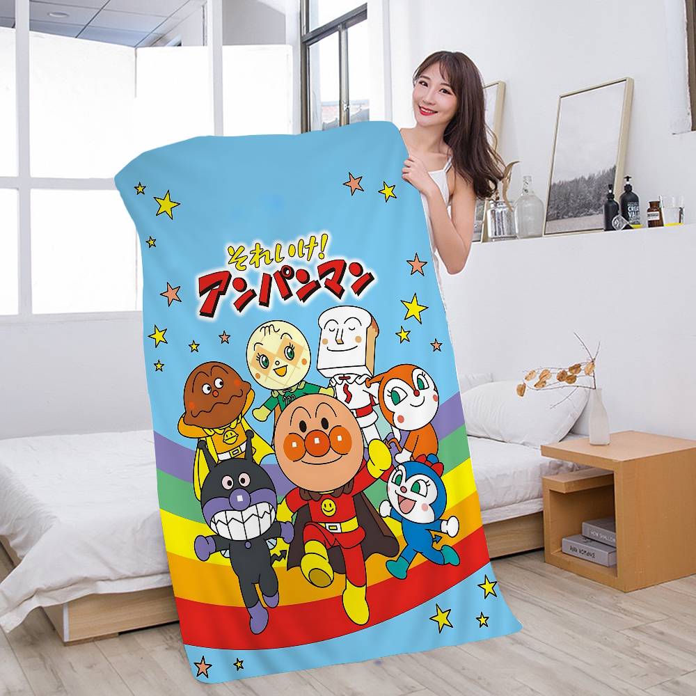 Anime A-Anpanmans Microfiber Printed Beach Towel Mountain Climbing Yoga Beach Swimming Running Absorbent Soft Towel