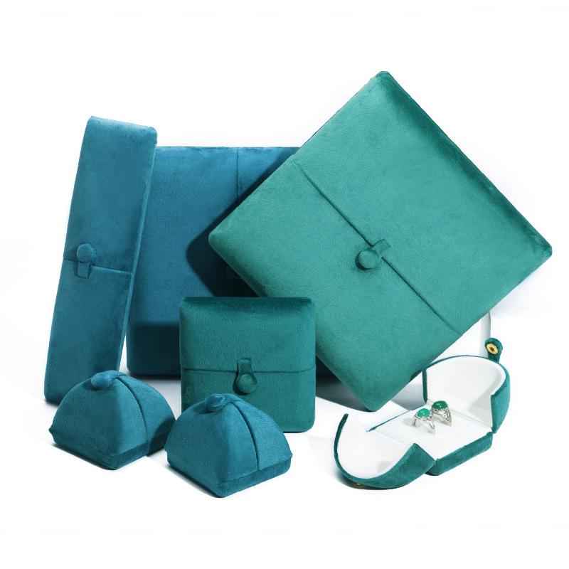 Luxury Velvet Double-Opening Jewelry Storage Box for Rings, Pendants, Bracelets, and Necklaces
