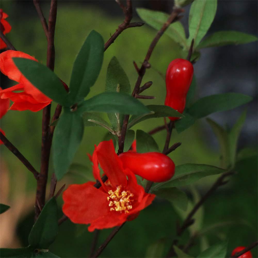 Realistic Pomegranate Flower Branches 85cm Fake Flower  Wedding Party Decor