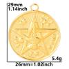 6pcs High Quality Stainless Steel Charm Star Pendants For Jewelry Making Supplies Pentagram Accessories DIY Keychian Charms Bulk