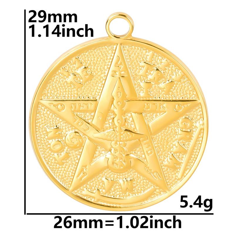 6pcs High Quality Stainless Steel Charm Star Pendants For Jewelry Making Supplies Pentagram Accessories DIY Keychian Charms Bulk