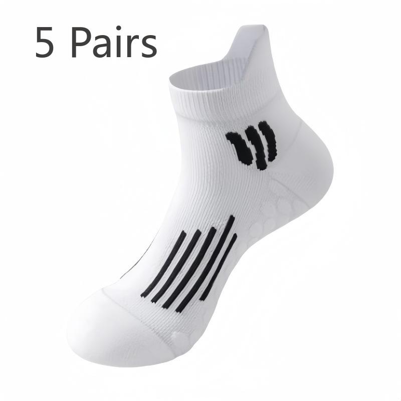 

5 пар мужских летних носков из чистого хлопка с дезодорантом для бега и спорта для молодежи 5 Pairs белый